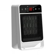 Huge Savings, 1800W Wall Outlet Space Heater, Compact Plug-in Electric Heater with LED Display, Adjustable Thermostat and Timer for Home, Office, or RV | Plastic, White, Akmoler